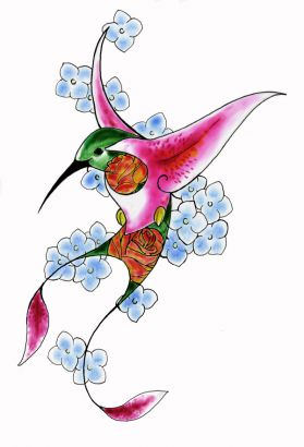 Free Hummingbird Pic Tattoo